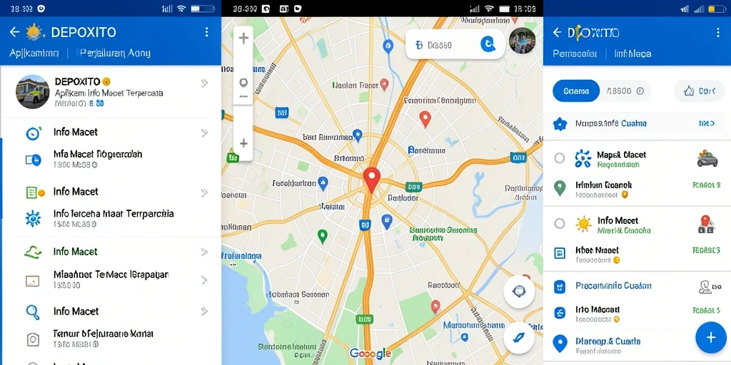 Antarmuka DEPOXITO menampilkan informasi kemacetan dengan jelas dan mudah dipahami.