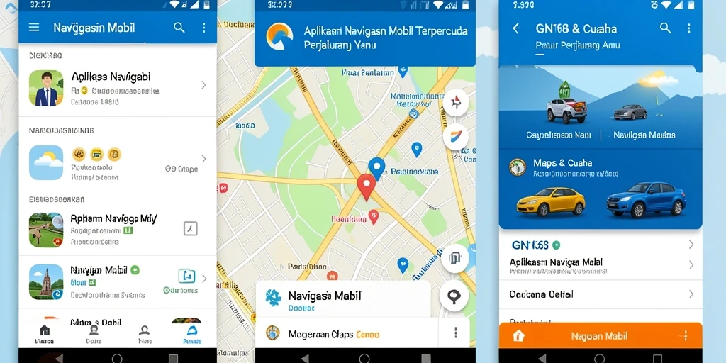 Tampilan antarmuka GN168 yang ramah pengguna untuk navigasi mobil.