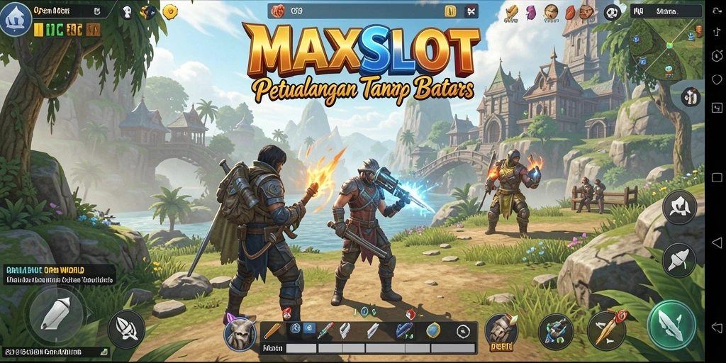 Tampilan menarik dari dunia terbuka di MAXSLOT.