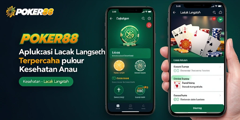 Antarmuka aplikasi POKER88 dengan fitur Lacak Langkah yang menarik.