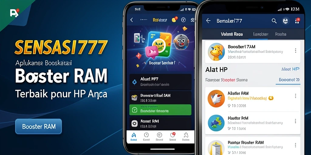 Antarmuka SENSASI777 yang sederhana dan intuitif untuk Booster RAM.