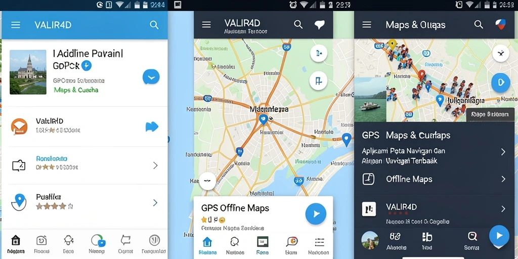 Screenshot aplikasi VALIR4D menampilkan antarmuka pengguna yang intuitif dan peta navigasi yang jelas.
